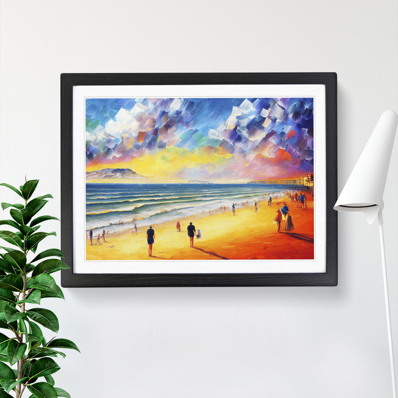 XH1022-1319X Beautiful Beach Vol.3 1 Piece Single Picture Frame Wall Art, 34cm H x 46cm W x 2cm D, Black Framed