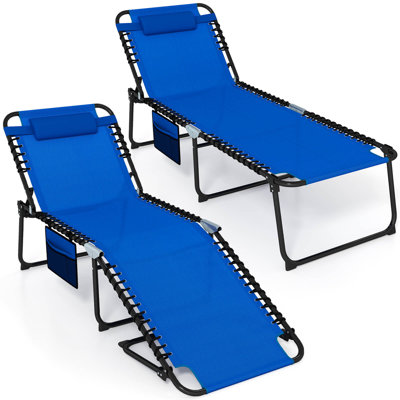 Méridienne surdimensionnée pliante avec poche pour coussin de dossier réglable