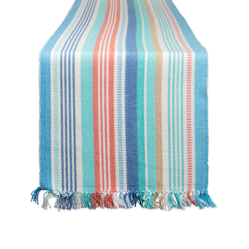 Museerah Stripe Fringed Table Runner