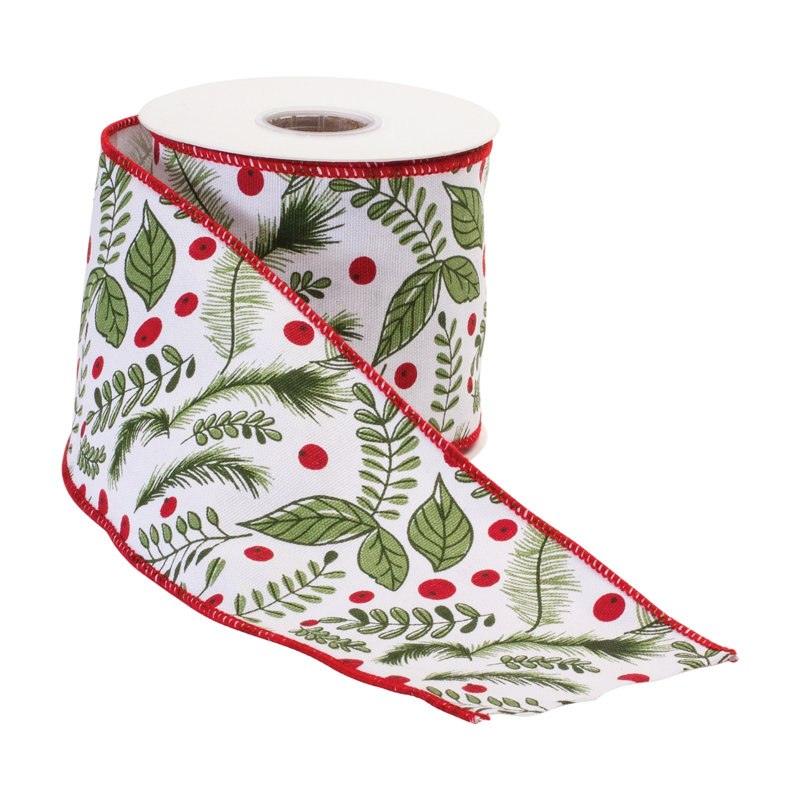 Gotthardt 6'' Cotton Plants & Flowers Ribbon