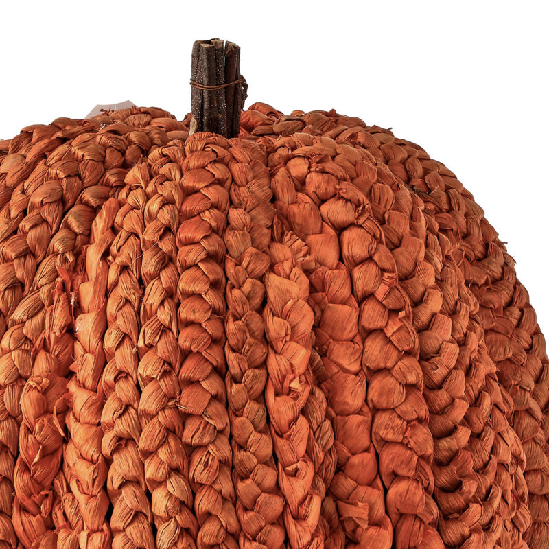 Présentoir tissé panier citrouille, Orange, H 19 po x l 15 po x P 15 po