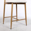 Ensemble de 2 tabourets de bar à hauteur de comptoir - Tabourets de bar modernes rembourrés beiges avec pieds en métal pour la cuisine et la salle à manger