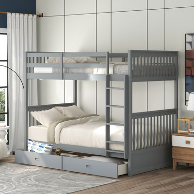 Lit superposé Twintwin polyvalent avec tiroirs - choix de décor de chambre à coucher et espace de rangement maximisant le design
