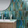 Komorebi Brick Juneau Spring Multicolor 2X12 Subway Look Polished Glass Tile