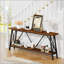 Table de canapé polyvalente et durable avec rangement supplémentaire et pieds réglables, table d'entrée avec tablettes de rangement à 2 niveaux-2073804210