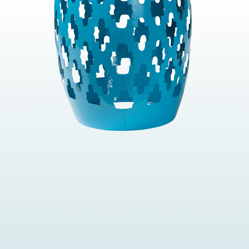 Table d'appoint pour l'extérieur Indigo, H 17,92 po x l 11,80 po x P 11,92 po, Bleu
