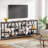 709 Inch Industrial Sofa Console Table With 4 Tier Wood Storage Shelves For Hallway, Living Room, Foyer