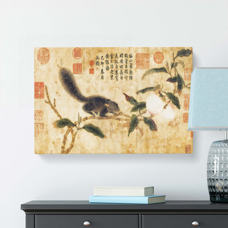 Squirrel On A Tree by Qian Xuan - Wrapped Canvas, 40cm H x 60cm W x 3cm D