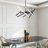 8‑Light Modern Geometric LED Chandelier Adjustable Hanging Ceiling Fixture