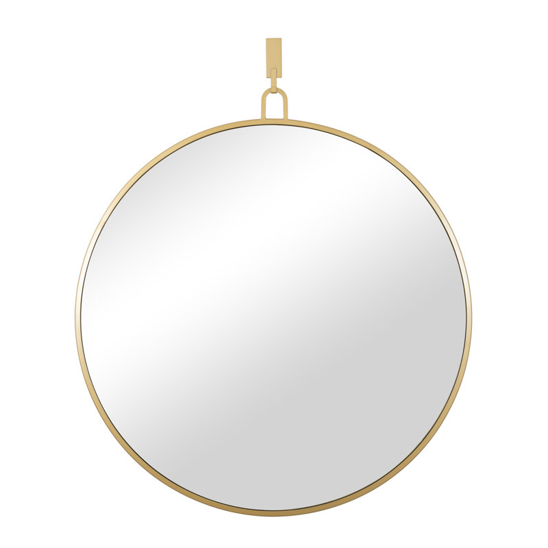 Stopwatch Round Accent Mirror - 40"W x 40"H - Gold, Gold, 40" x 40"