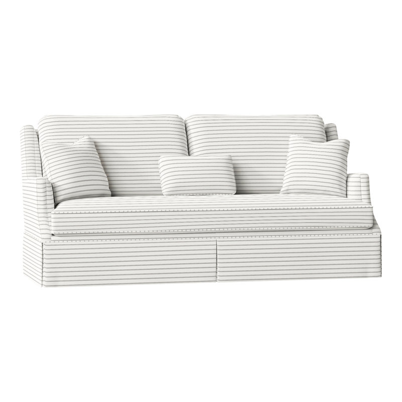 Canapé à accoudoirs arrondis avec coussins réversibles 87,5 po Savannah, Perigold Birchbox Tuxedo