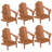 HDPE Adirondack Foldable Chair Wood Texture With Cup Holder(Set Of 6)-476454606