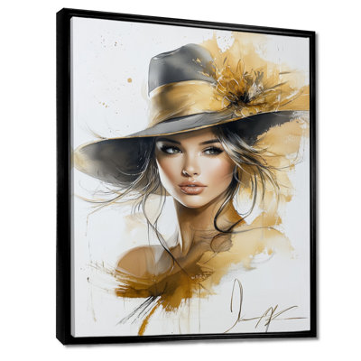Glam Fashion Woman Portrait In Autumn II - Fashion Woman Canvas Print
