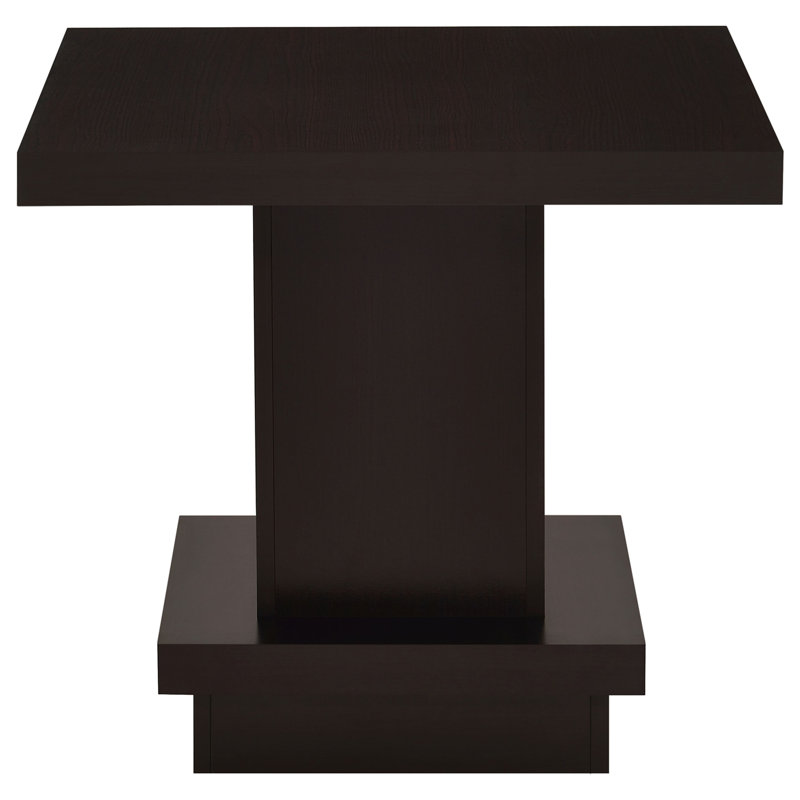 Square Pedestal End Table