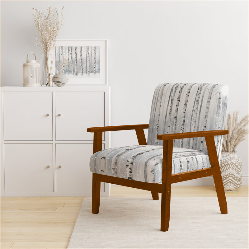 Chaise rembourrée Tree Birch, Brown Square Arms