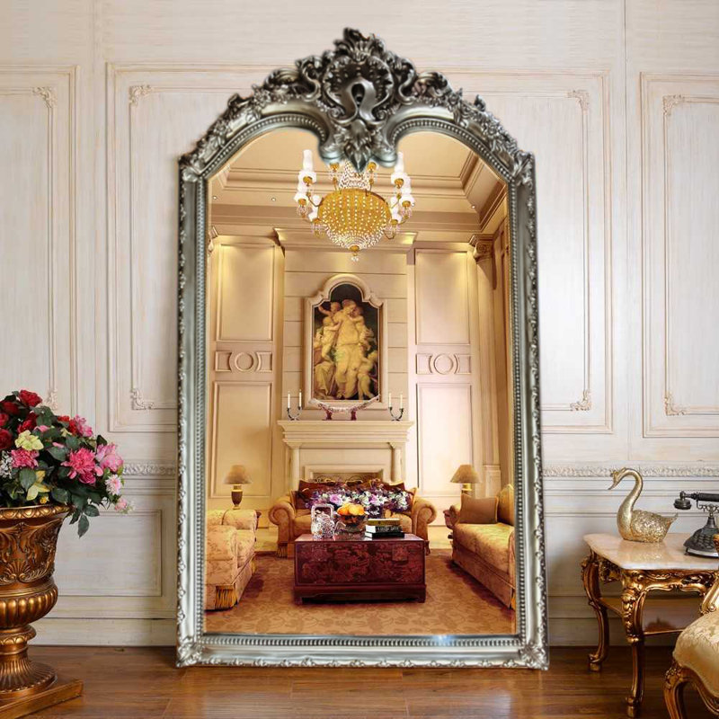 Solid Wood Rectangle Floor Mirror
