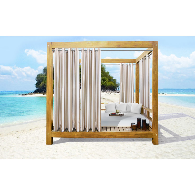Paire de rideaux semi-transparents avec œillets Bellver Seascapes, Lin, l 50 po x L 84 po