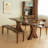 Simple And Light Luxury Rectangular Dining Table Walnut Solid Wood Dining Table-100631501