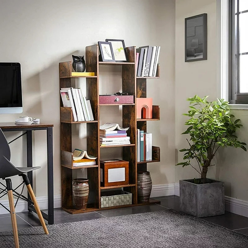 Bibliothèque géométrique en bois H 54,99 "x l 33,78" Nelsen