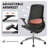 Ergonomic Mesh Office Chair with adjustable armrests for front, back, left, and right，Adjustable Height & Lumbar Support - Breathable Task Chair-1694287003
