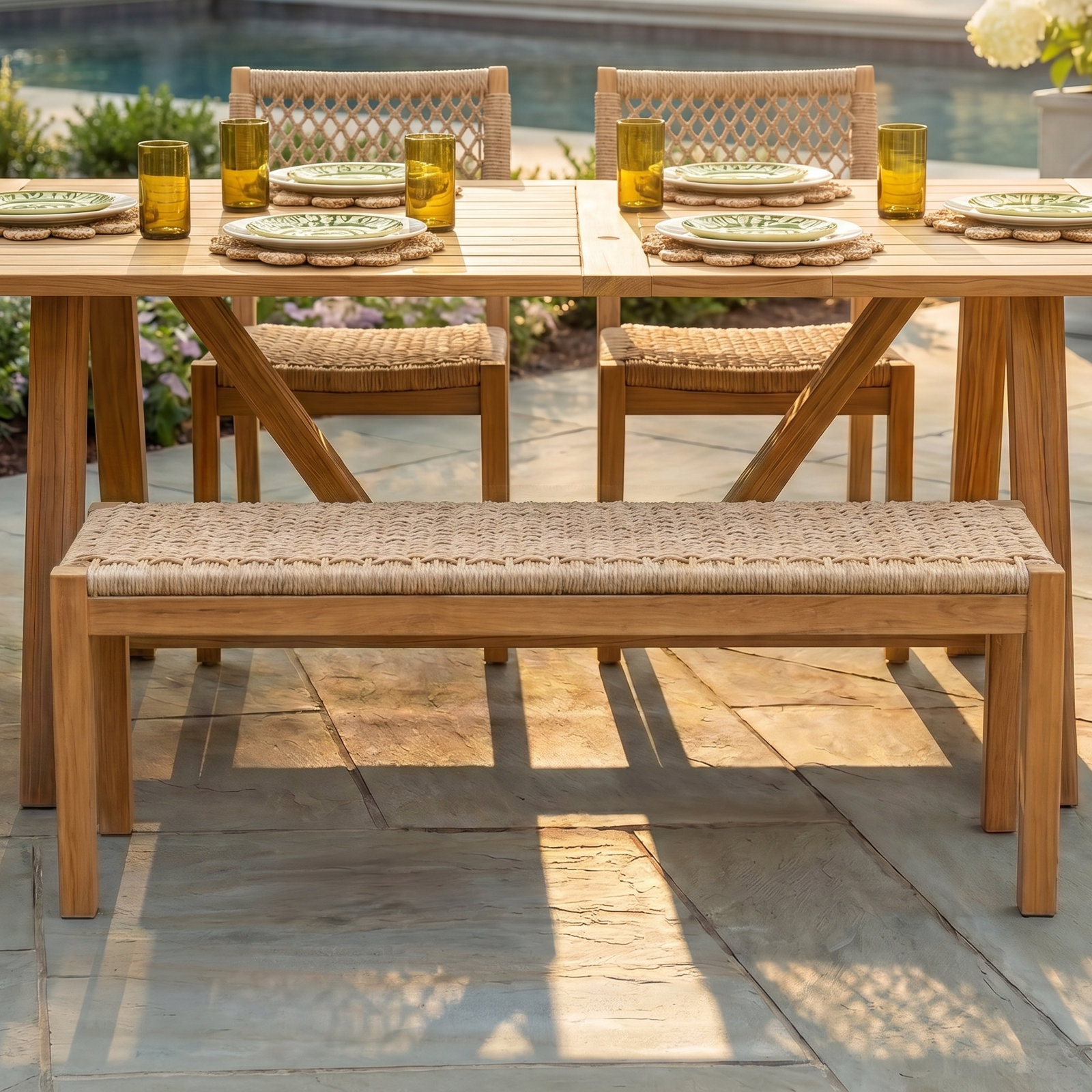 Seras 47" Teak Picnic Bench