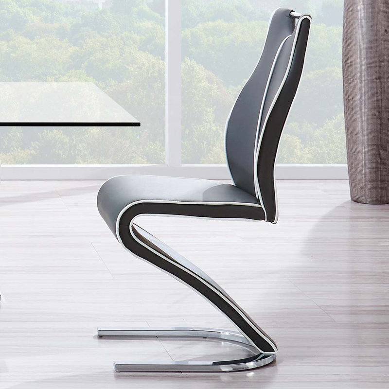 Faux Leather Dining Chair, Gray