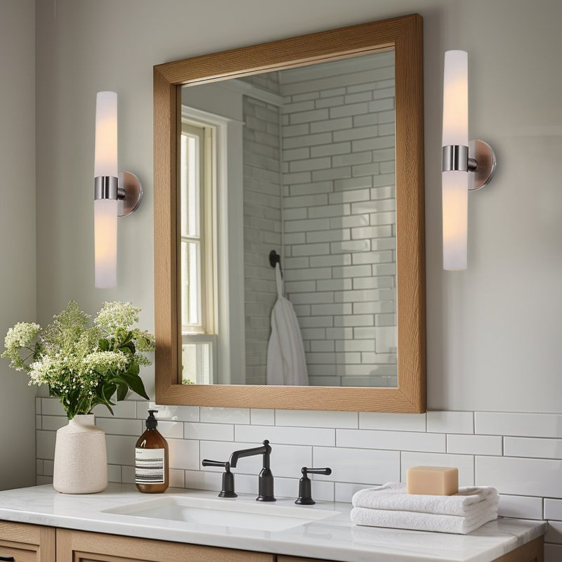 Steel Armed Sconce, 21.25" H x 5" W x 4.5" D, Silver