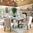 Fabric 2Pcs Side Chairs Tufted Wingback Design Solidwood Back Dining Chairs Furniture