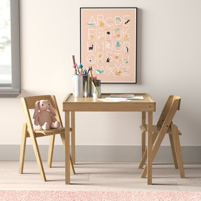 Akenya Kids 3 Piece Table and Chair Set by Harriet Bee