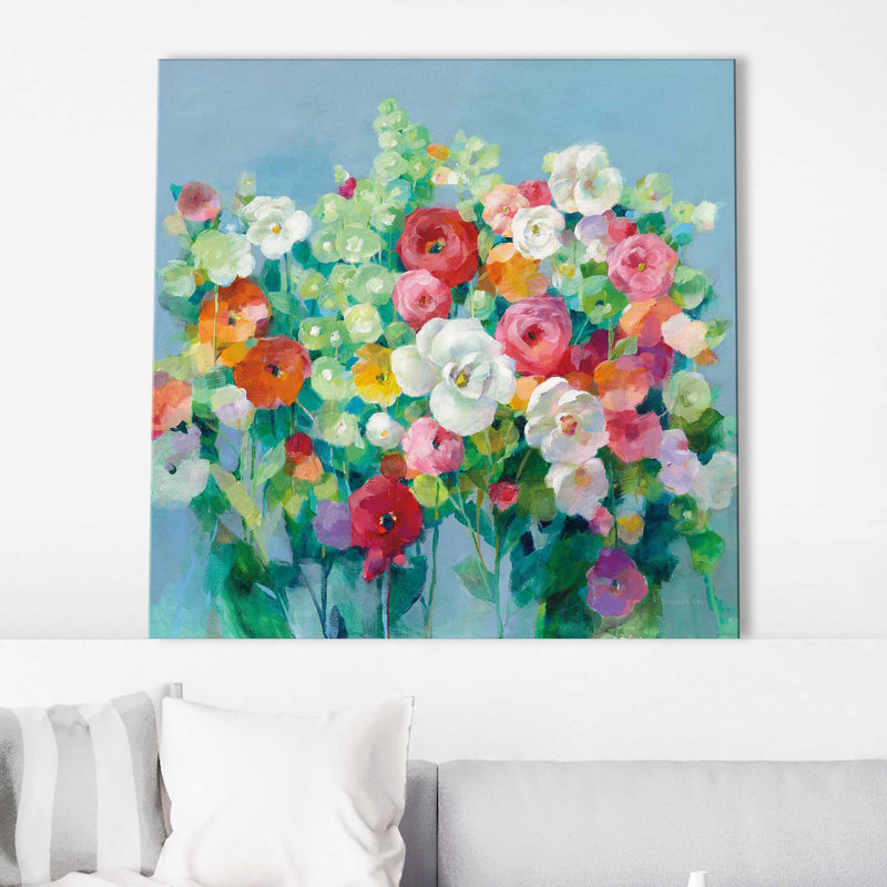 June Beauties - Peinture, Toile tendue, H 18 po x l 18 po x P 1 po