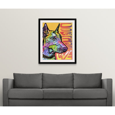 « doberman luv », impression