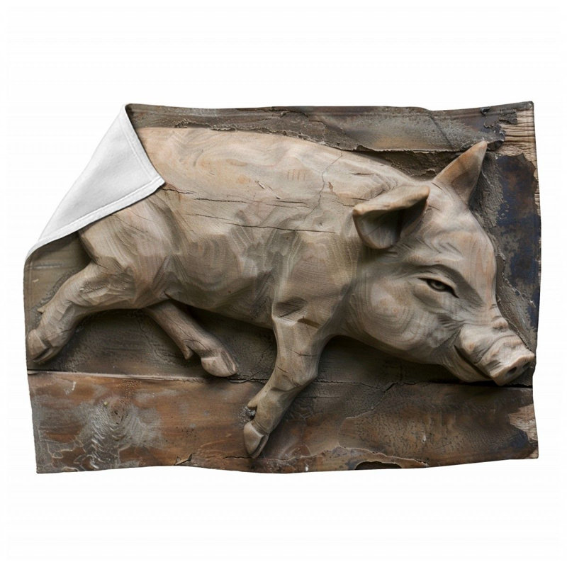 Machine Printed Throw Blanket, 50" x 60"