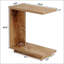Table de chevet en forme de C, table d'appoint élégante avec panneau de fibres à densité moyenne durable et conception peu encombrante pour les chambres modernes