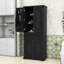 Grande armoire de rangement pour salle de bain avec portes, tiroir, tablette réglable et conception anti-basculement-75704385