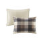 Ensemble de courtepointe avec à motif de chevrons imprimé avec coussins décoratifs de six articles Ridge-23509390-52732069