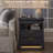  24'' Tall 2 -Drawer End Tables with Storage and Built-in Outlets, Sensing Led Lights for Living Room,Bedroom-1677825544