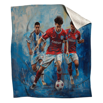 Couvertures de joueurs de soccer en action