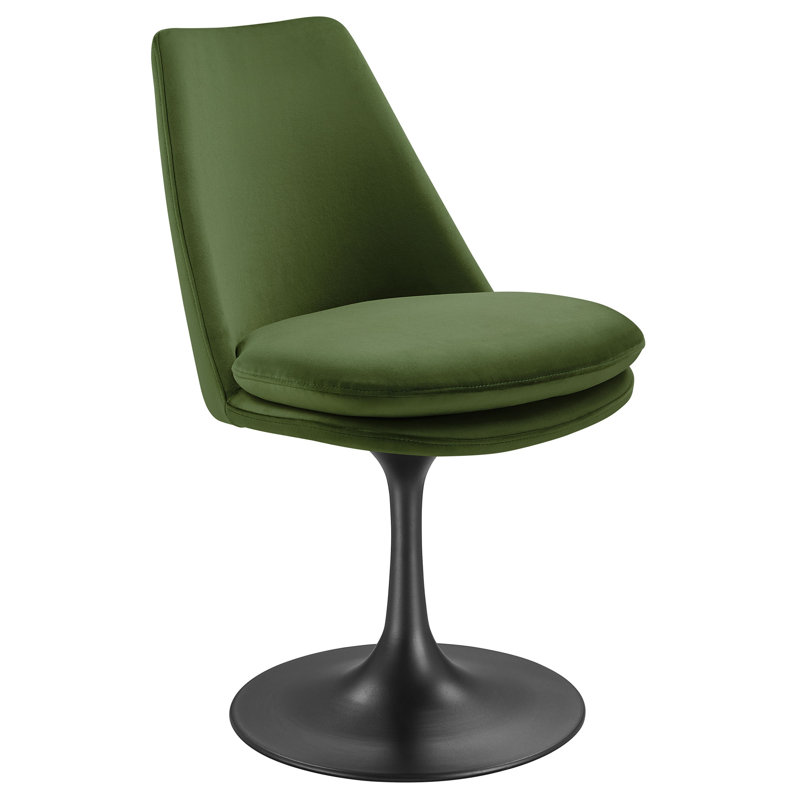 Chaise pivotante rembourrée Lippa, H 91 cm x l 61 cm, H 30 cm x l 20 cm