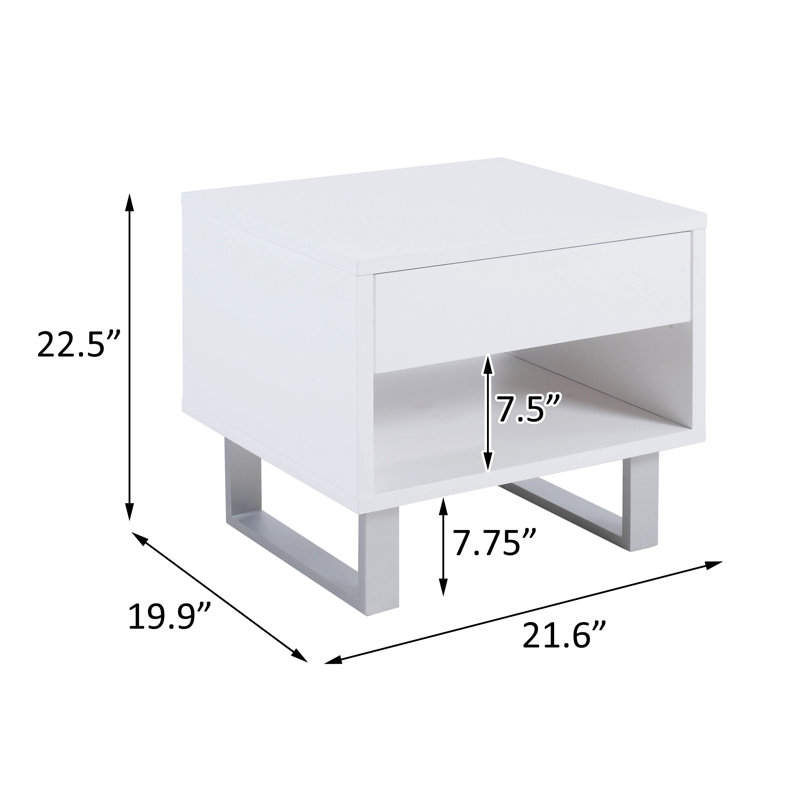 Akeim End Table with Storage