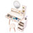 Elegant Vanity Table With Storage & Large Mirror - Materials, Fashionable Look  L31.5"-43.2"X W15.8" X H48.1" Led Cushioned Stool And , Capacity, Design