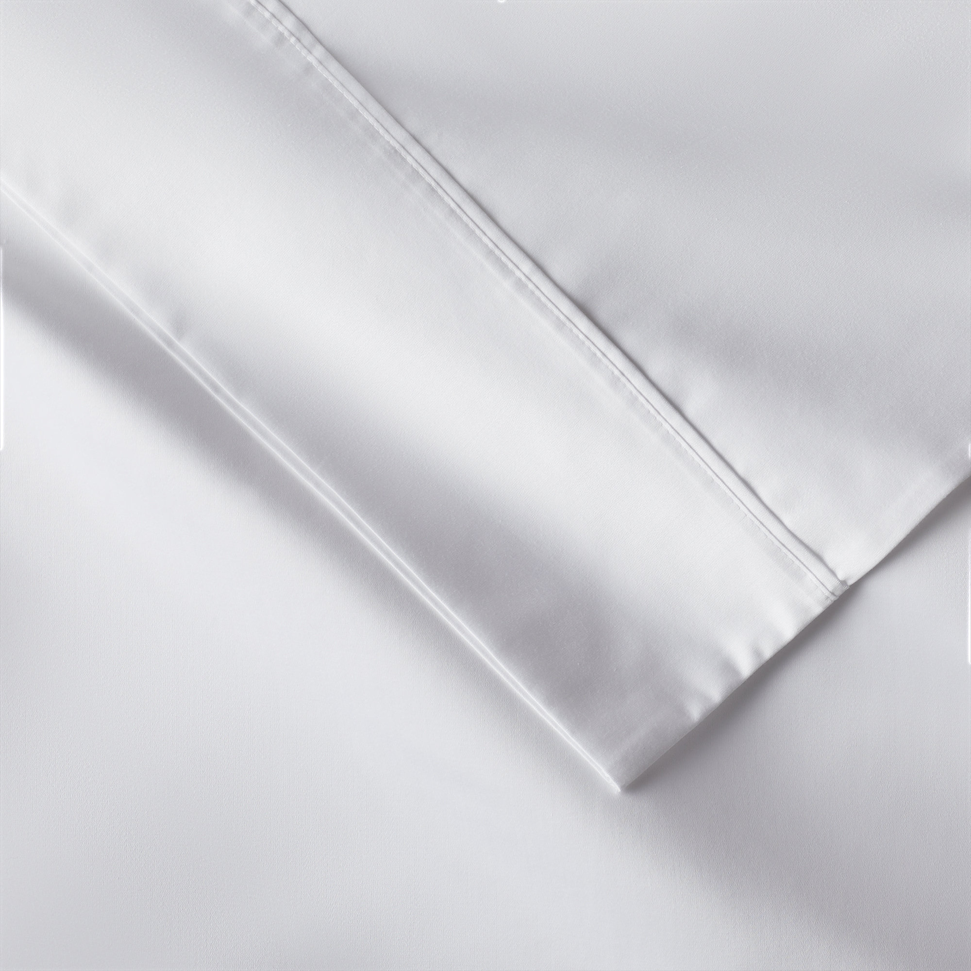 Hayward Egyptian-Quality Cotton Sateen Pillowcase Set, King - 2 King Pillowcases, White