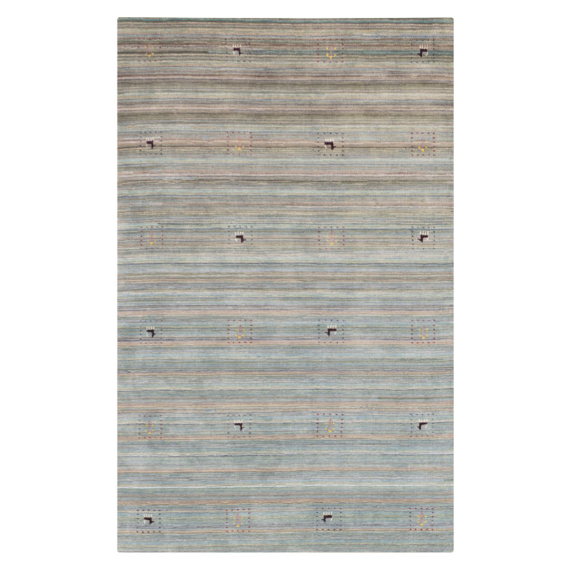 Kashkuli Gabbeh Turquoise Rug 5'1" x 7'11"