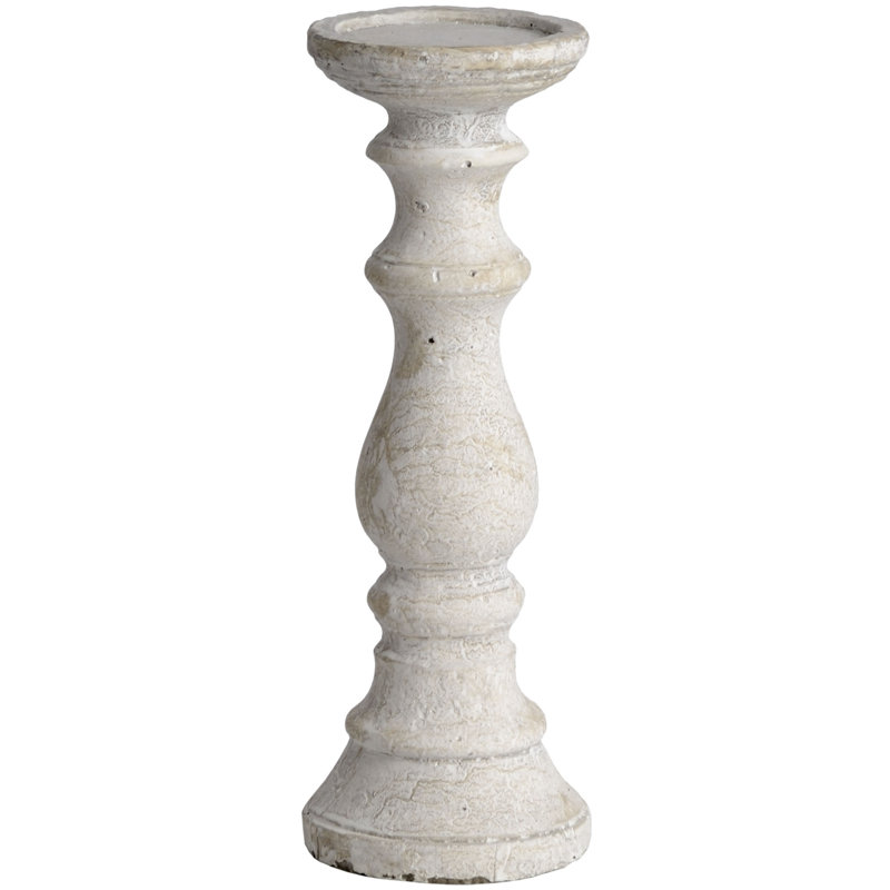 Wood Tabletop Candlestick, 30cm H x 11cm W x 11cm D