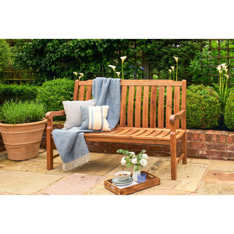 Kiantone - Beeley Acacia Teak Look Bench, 102cm H x 150cm W x 64cm D