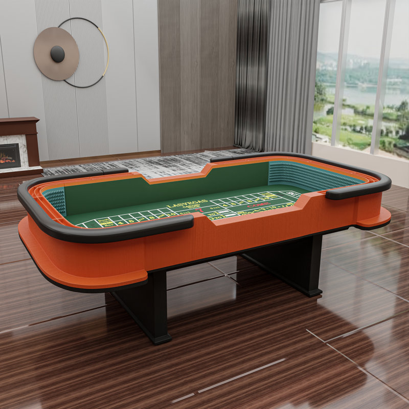 INO Design 93'' Craps Table for Casino Games, Green