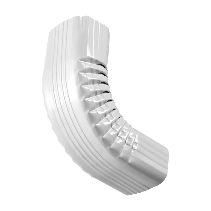 Coude 90 degrés pour tuyau de descente en aluminium blanc - Extension de gouttière en forme de L de style 3 x 4 pouces pour un drainage efficace de l'eau de pluie