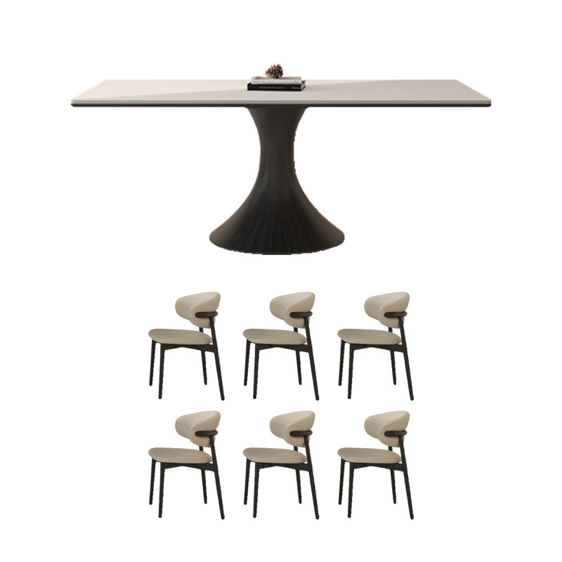 Table de salle à manger noire, H 29,52 po x L 55,11 po x l 31,49 po