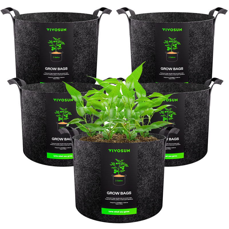 Sacs de culture pour plantes épaisses robustes, H 8 po x L 8 po x P 8 po
