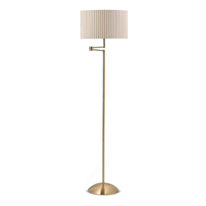 155cm Polished Swing Arm Floor Lamp