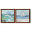 Jour sur le lac - ensemble de 2 peintures sur toile encadrées-1067638382-1067638385